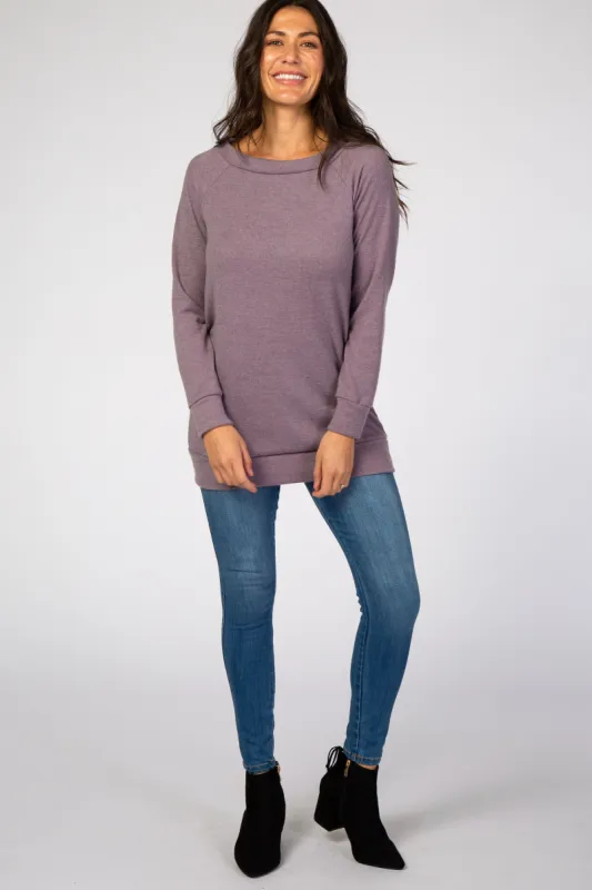Purple Basic Long Sleeve Sweater sold by Pinkblush