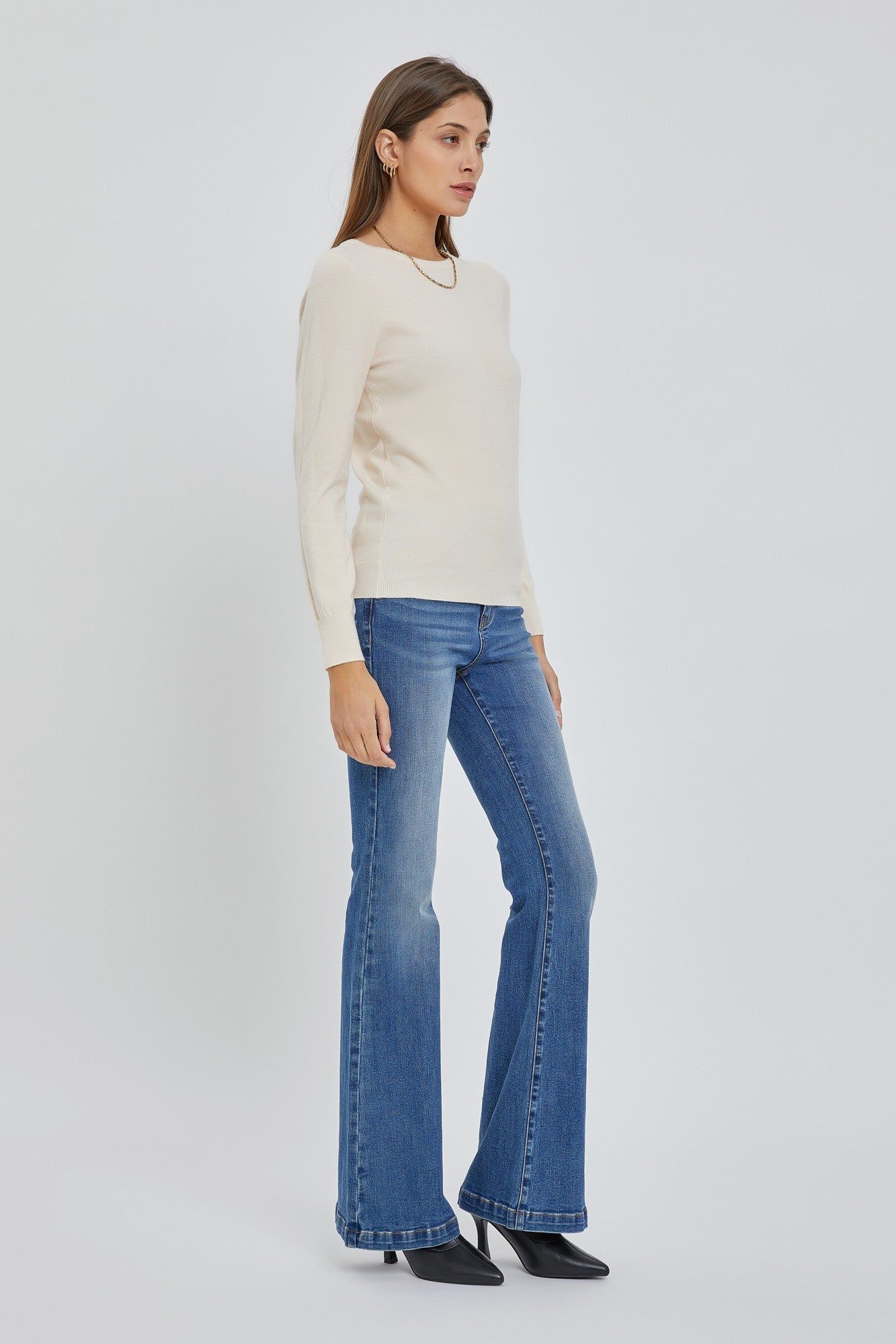 Ivory Knit Long Sleeve Top sold by Pinkblush product image thumbnail 2