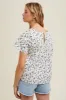 Cream Blue Floral Square Neck Blouse sold by Pinkblush