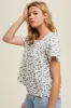 Cream Blue Floral Square Neck Blouse sold by Pinkblush