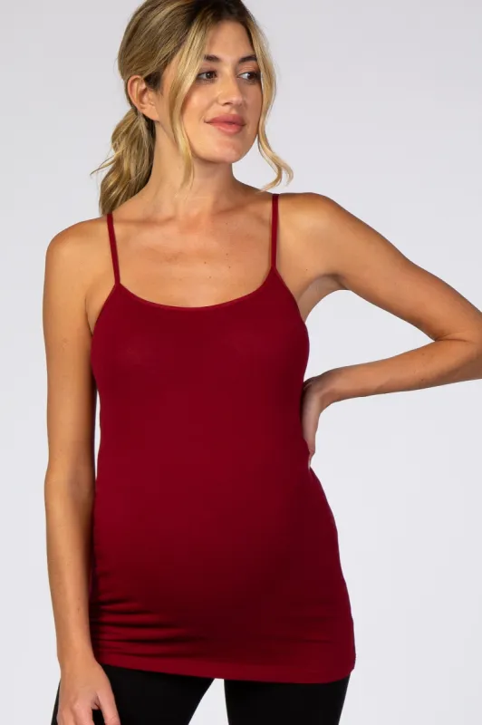 Burgundy Solid Maternity Cami sold by Pinkblush