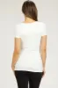 Ivory Square Neck Short Sleeve Maternity Top sold by Pinkblush