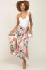 Orange Floral Pleated Maternity Midi Skirt sold by Pinkblush