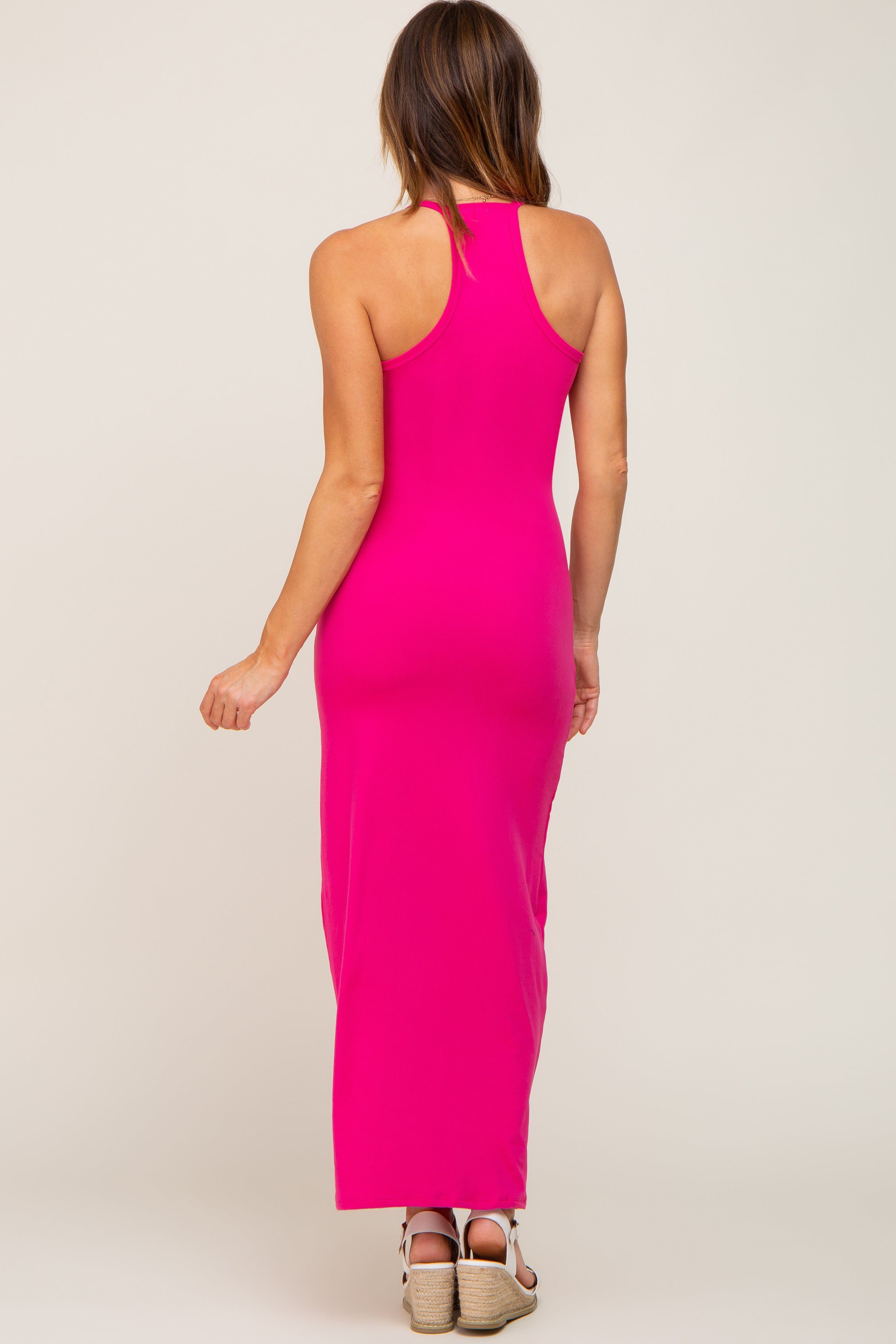 Fuchsia Racerback Maxi Dress sold by Pinkblush product image thumbnail 3