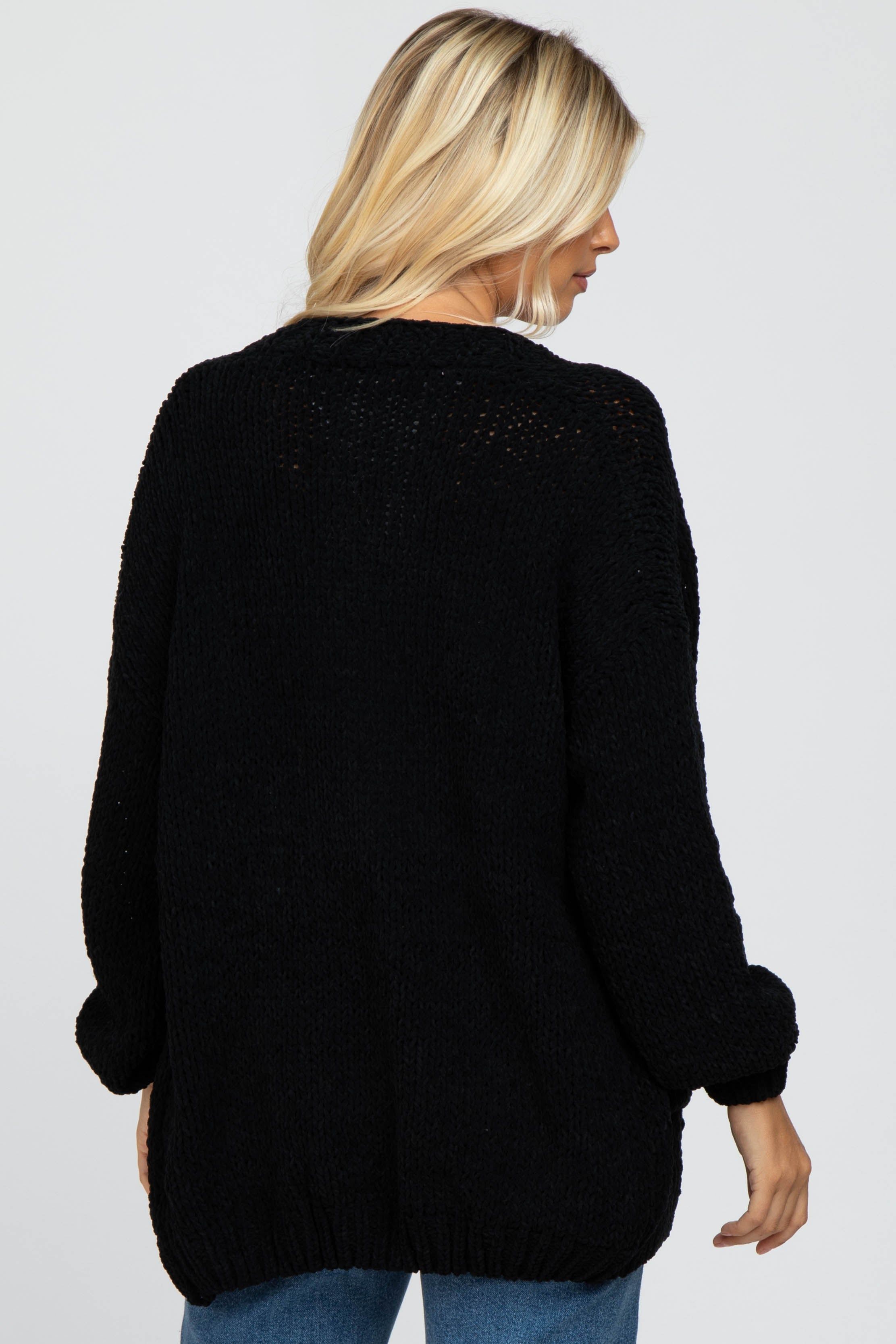 Black Oversized Bubble Sleeve Cardigan sold by Pinkblush product image thumbnail 3