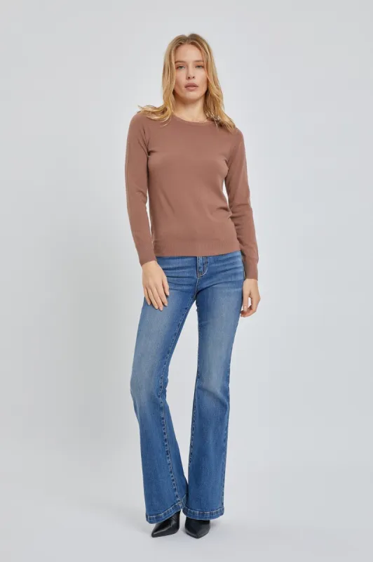 Mocha Knit Long Sleeve Top sold by Pinkblush