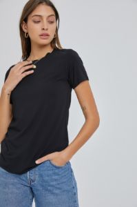 Black Soft Knit Basic T-Shirt sold by Pinkblush