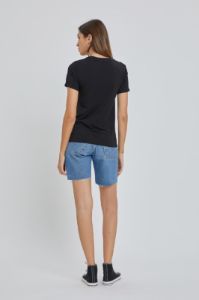 Black Soft Knit Basic T-Shirt sold by Pinkblush