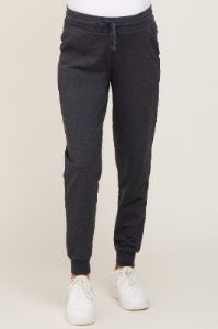 Charcoal Basic Drawstring Maternity Sweatpants sold by Pinkblush