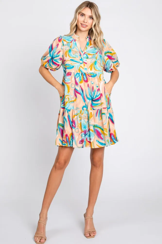 Multicolor Abstract Floral Maternity Dress sold by Pinkblush product image thumbnail 5
