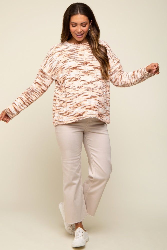 Multi-Color Wide Rib Chenille Knit Maternity Sweater sold by Pinkblush product image thumbnail 4
