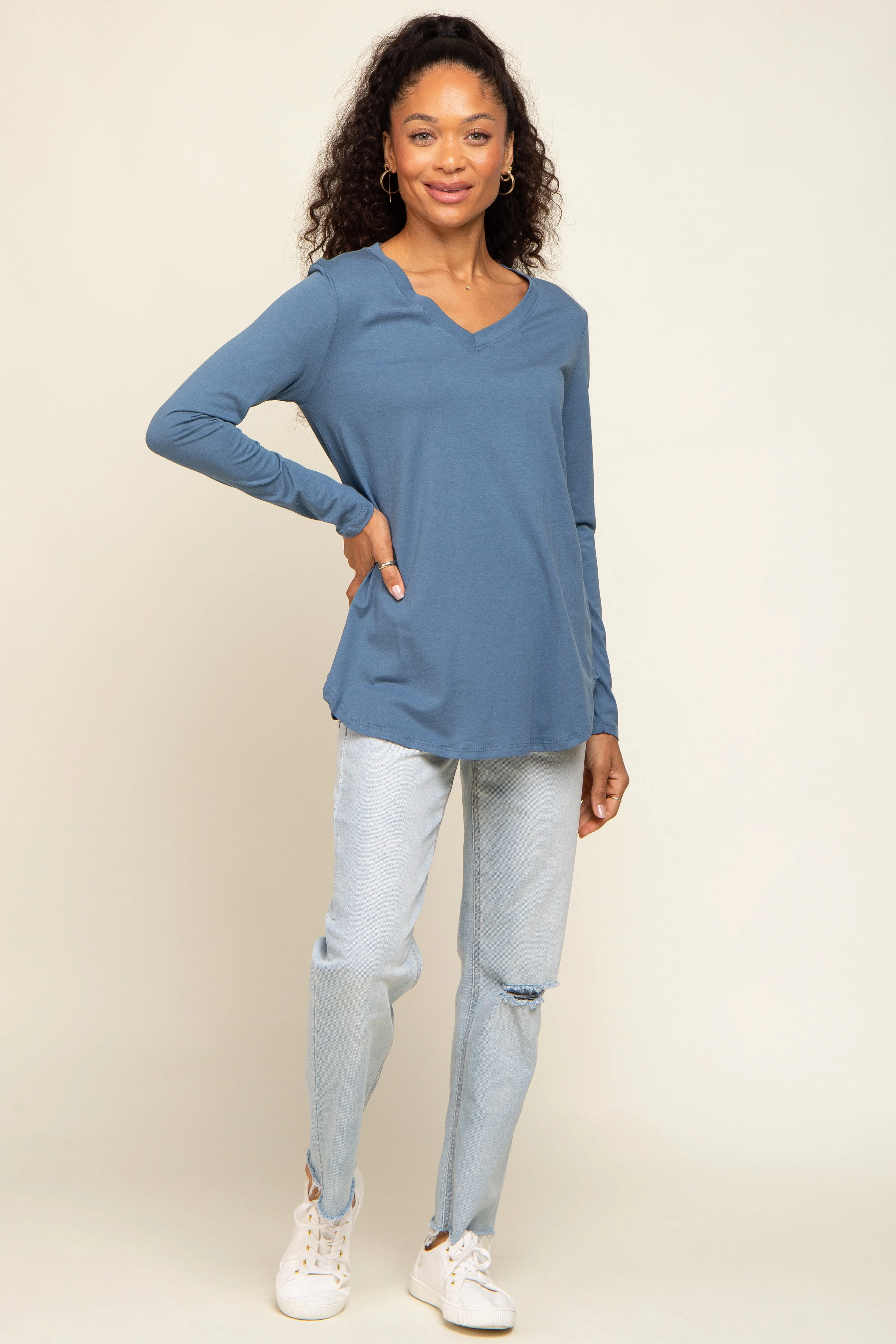 Blue Long Sleeve Top sold by Pinkblush product image thumbnail 4