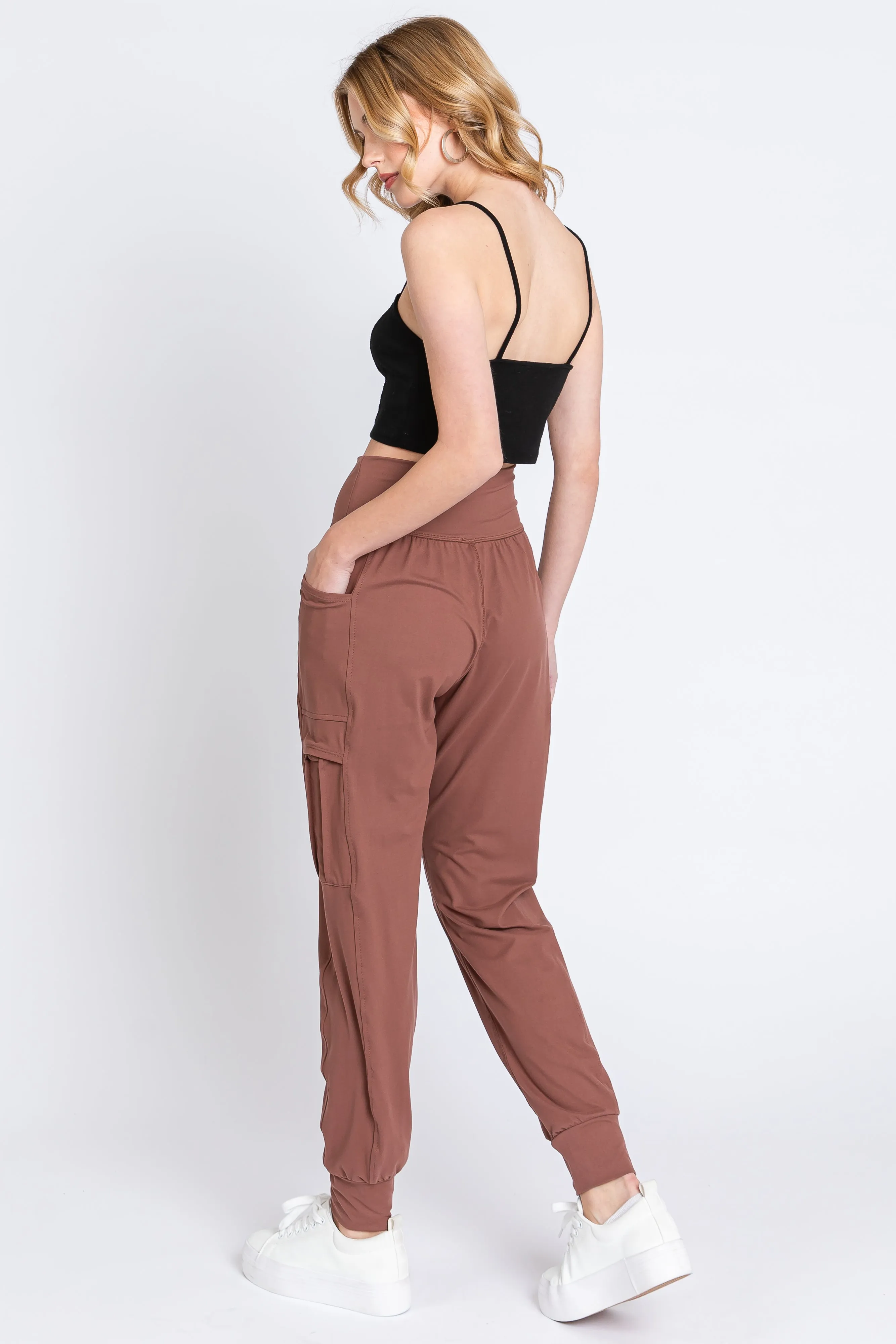 Brown Cargo Pocket Jogger Pants sold by Pinkblush product image thumbnail 3