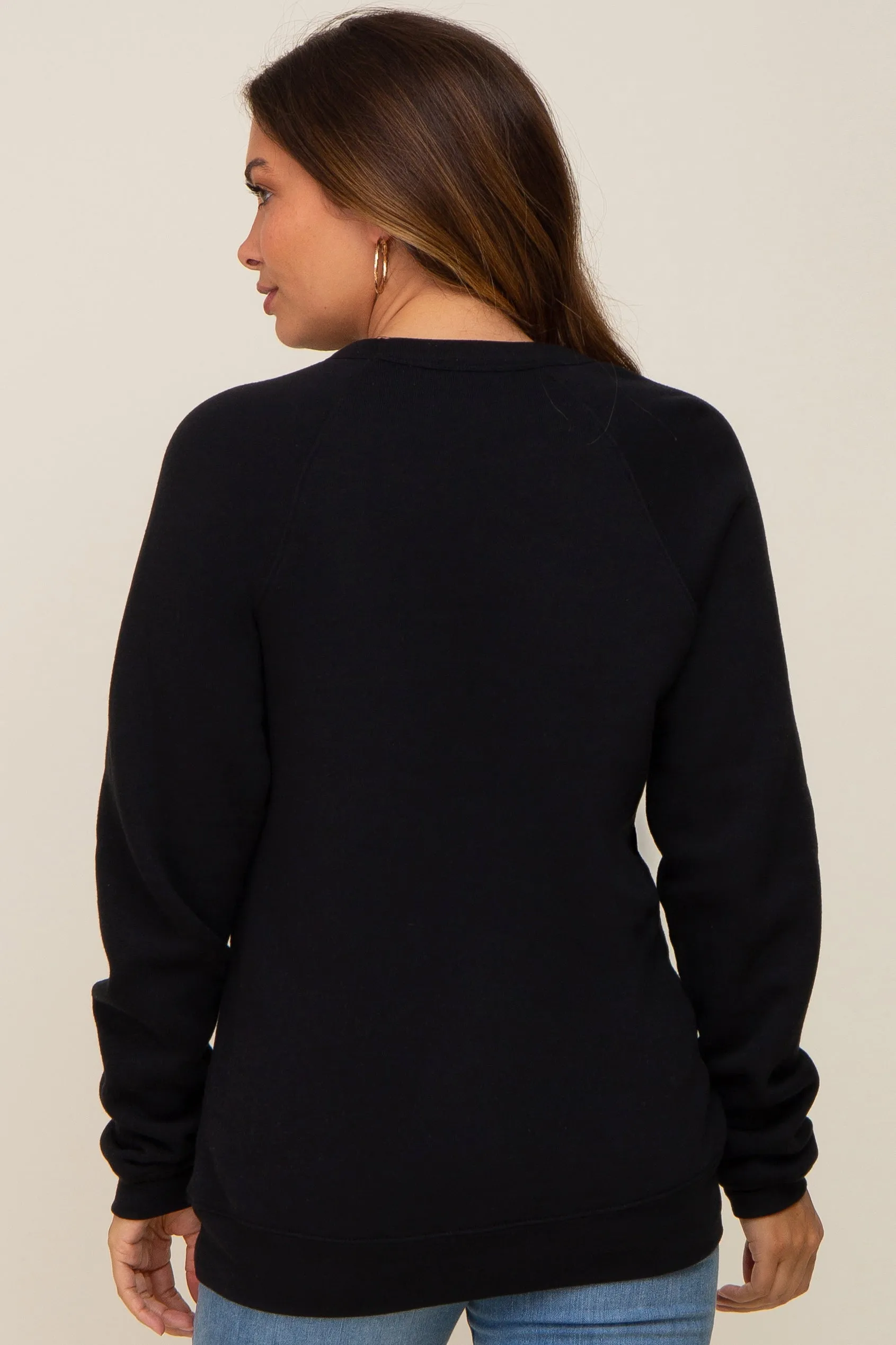 Black Mama Graphic Maternity Pullover Sweatshirt sold by Pinkblush product image thumbnail 3