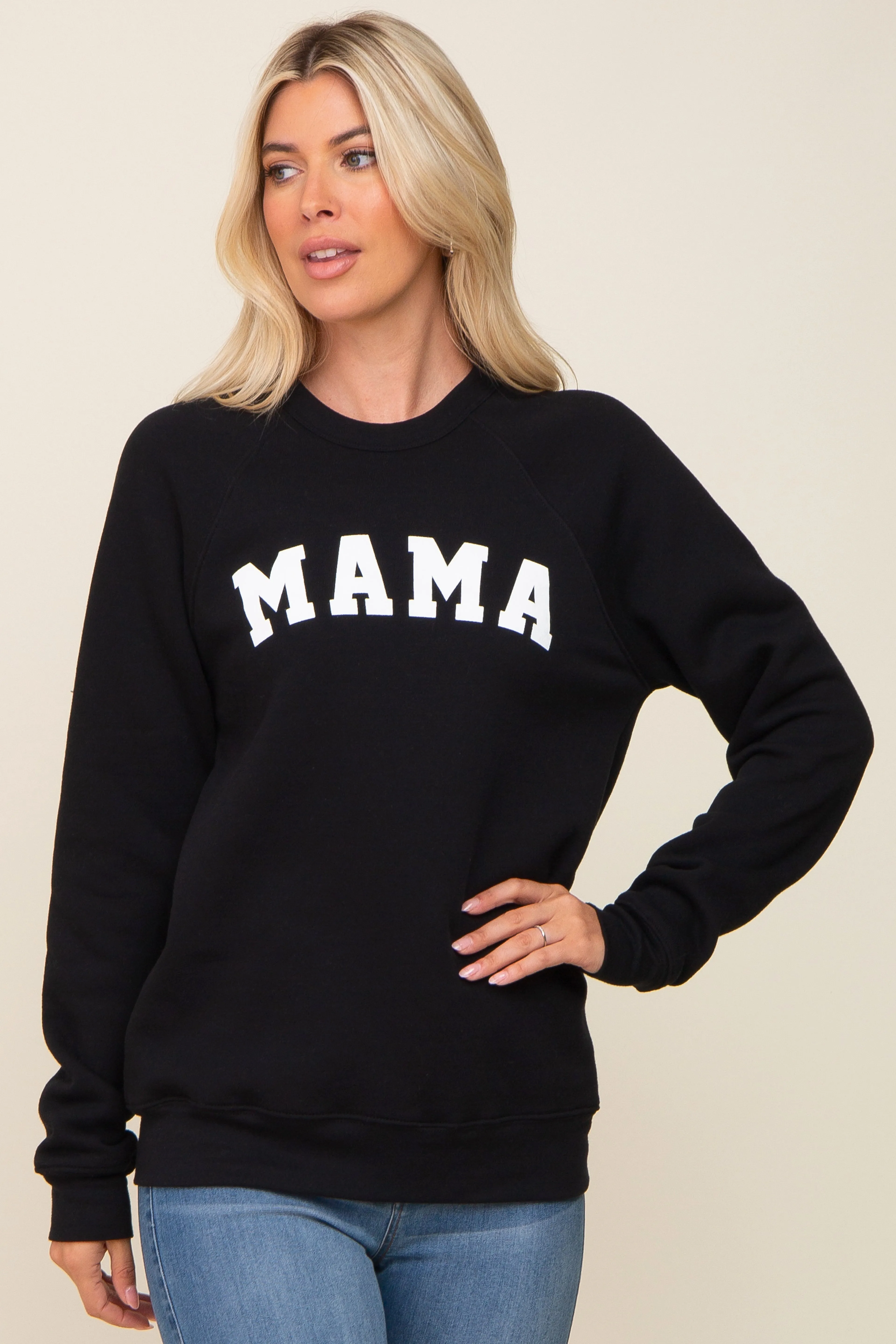 Black Mama Graphic Maternity Pullover Sweatshirt sold by Pinkblush product image thumbnail 5