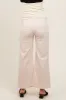 Cream Wide Leg Cropped Maternity Pants sold by Pinkblush