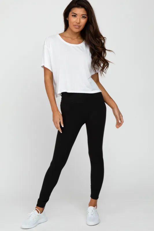 Black V-Waist Leggings sold by Pinkblush