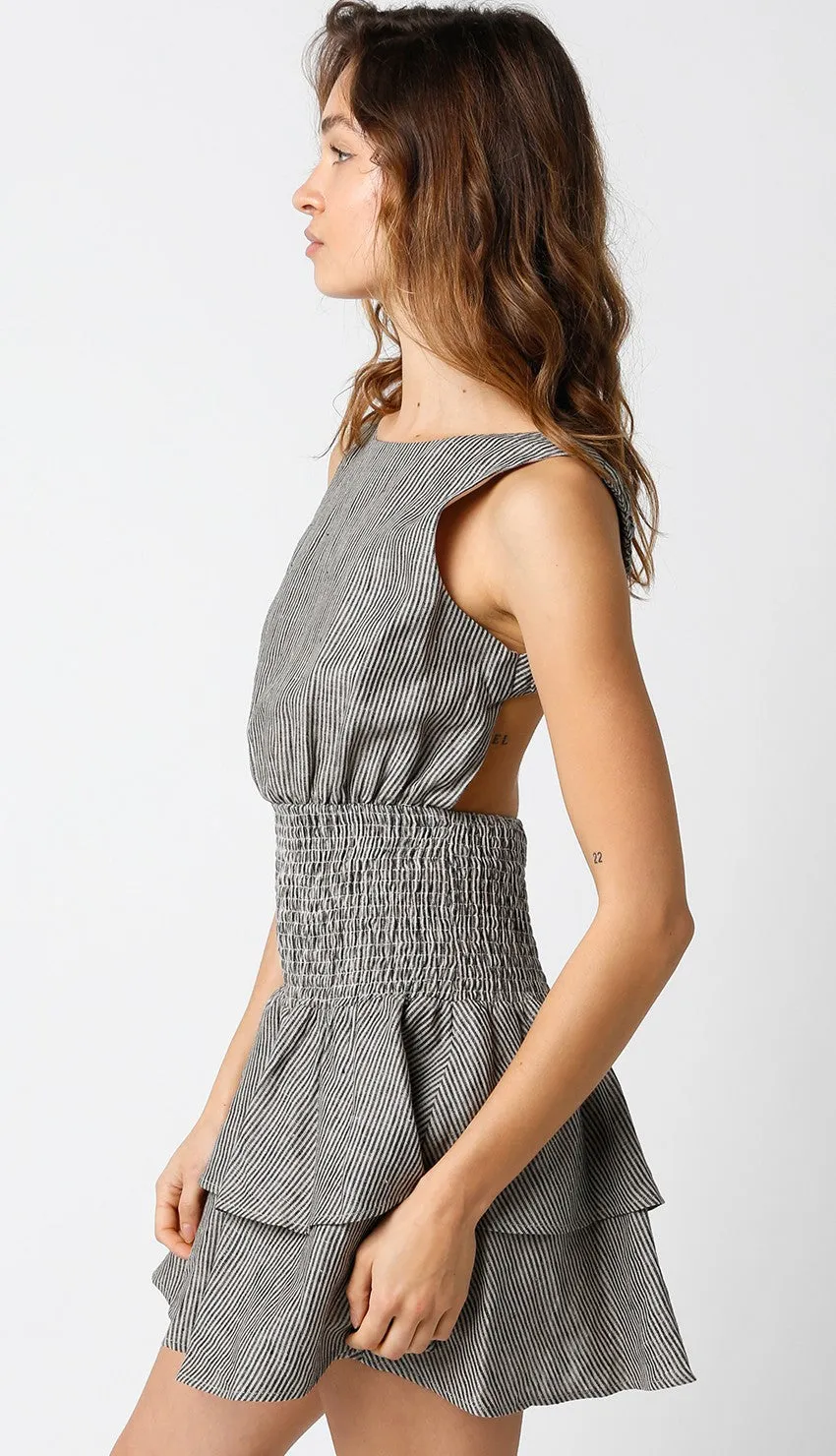 Taupe Black Mini Dress sold by Pinkblush product image thumbnail 2