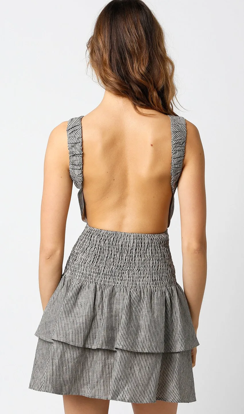 Taupe Black Mini Dress sold by Pinkblush product image thumbnail 3