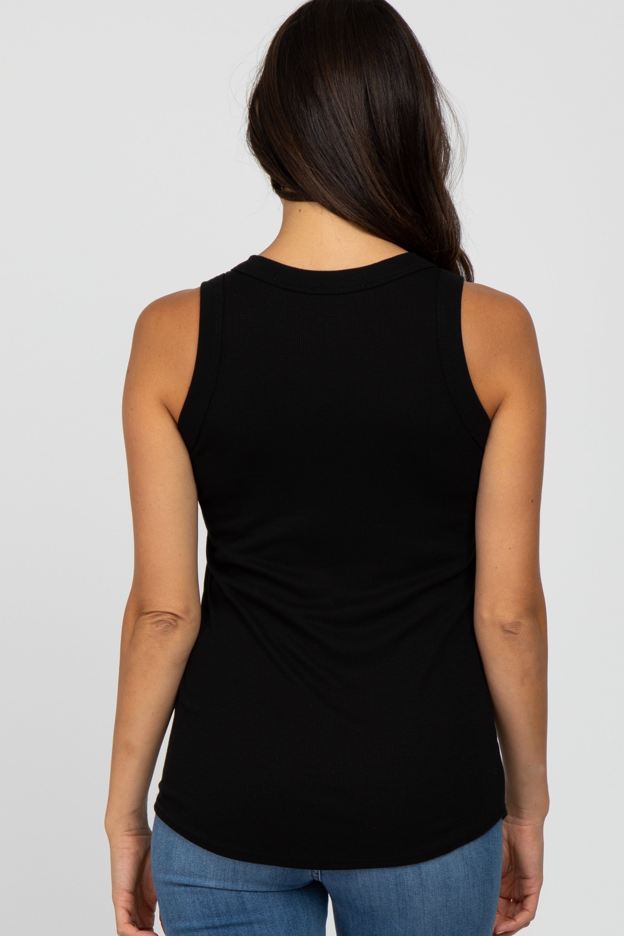 Black Ribbed Sleeveless Top sold by Pinkblush product image thumbnail 3