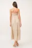 Beige Linen Front Cinch Midi Dress sold by Pinkblush