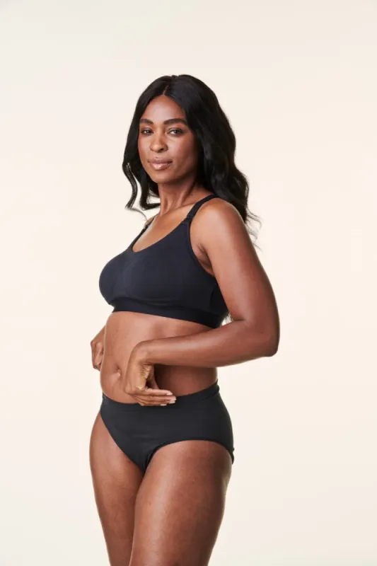 Black Tranquil Nursing Low Impact Sports Bra sold by Pinkblush