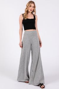 Heather Grey French Terry Wide Leg Maternity Lounge Pants sold by Pinkblush