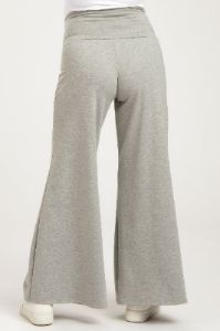 Heather Grey French Terry Wide Leg Maternity Lounge Pants sold by Pinkblush