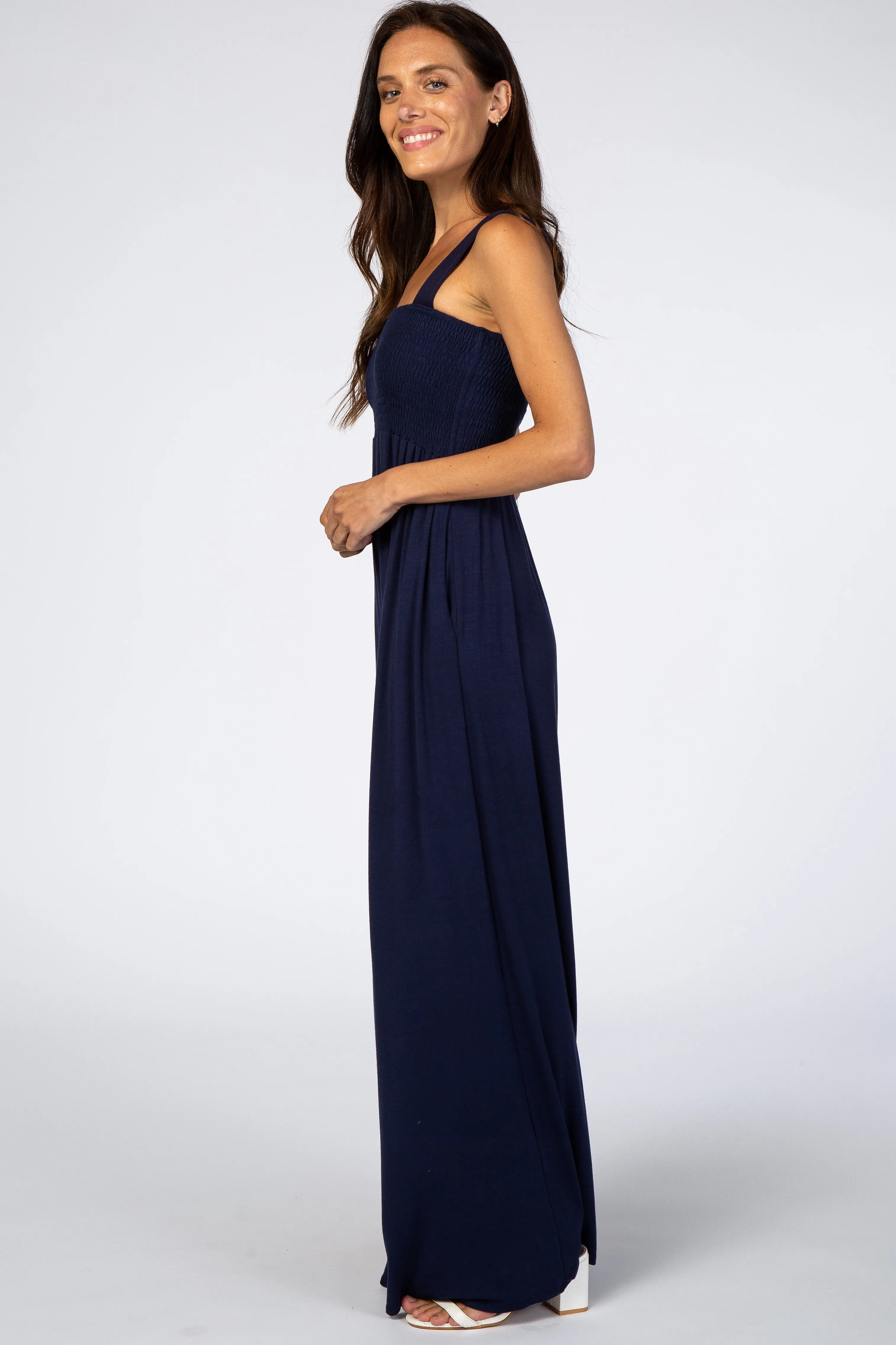 Navy Sleeveless Wide Leg Jumpsuit sold by Pinkblush product image thumbnail 2