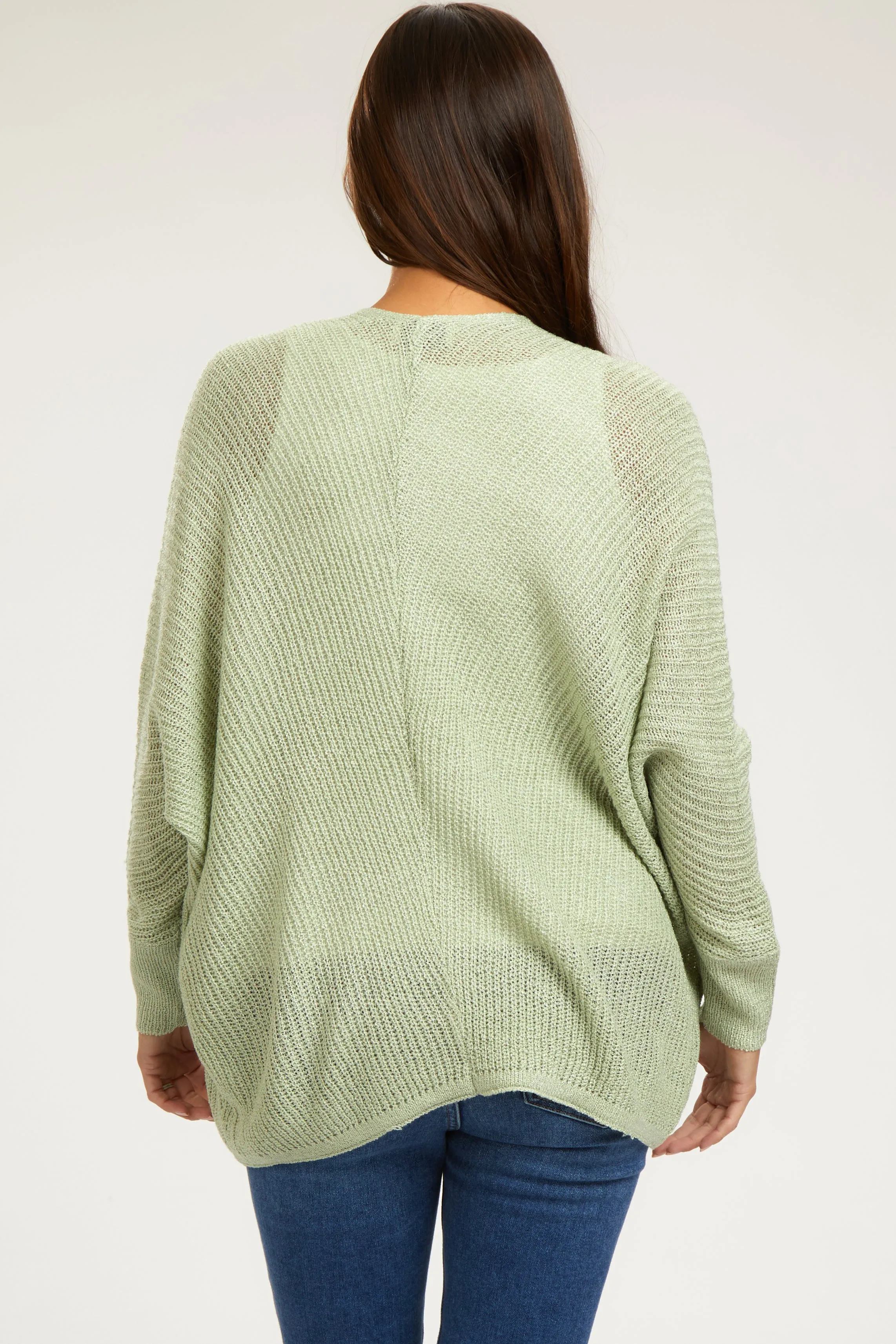 Light Olive Knit Dolman Sleeve Maternity Cardigan sold by Pinkblush product image thumbnail 3
