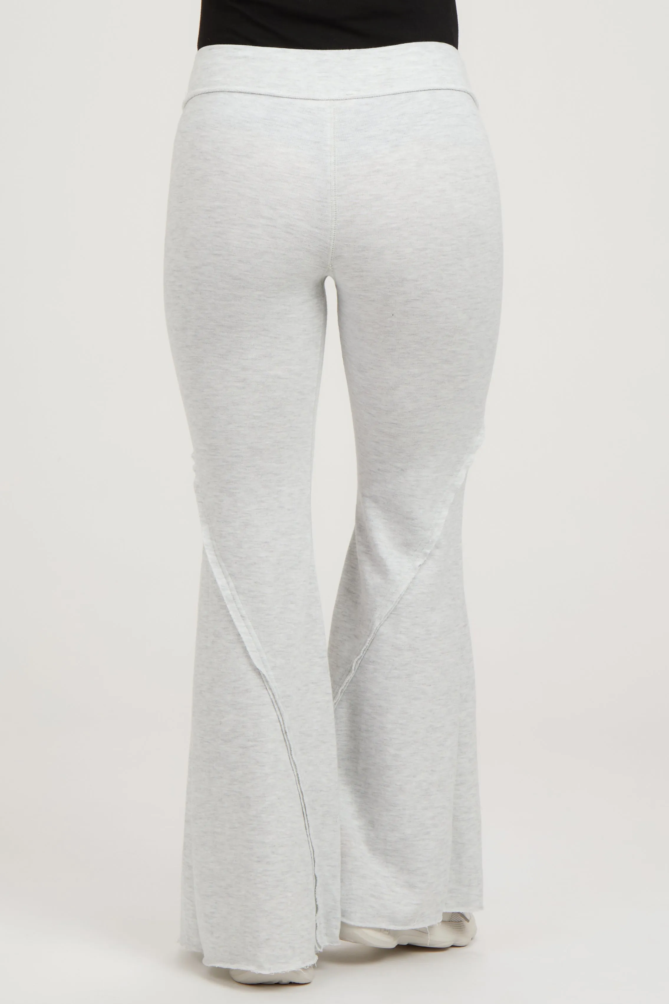 Grey Terry Flare Maternity Lounge Pants sold by Pinkblush product image thumbnail 4