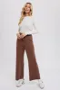 Brown Sweater Knit Drawstring Pants sold by Pinkblush