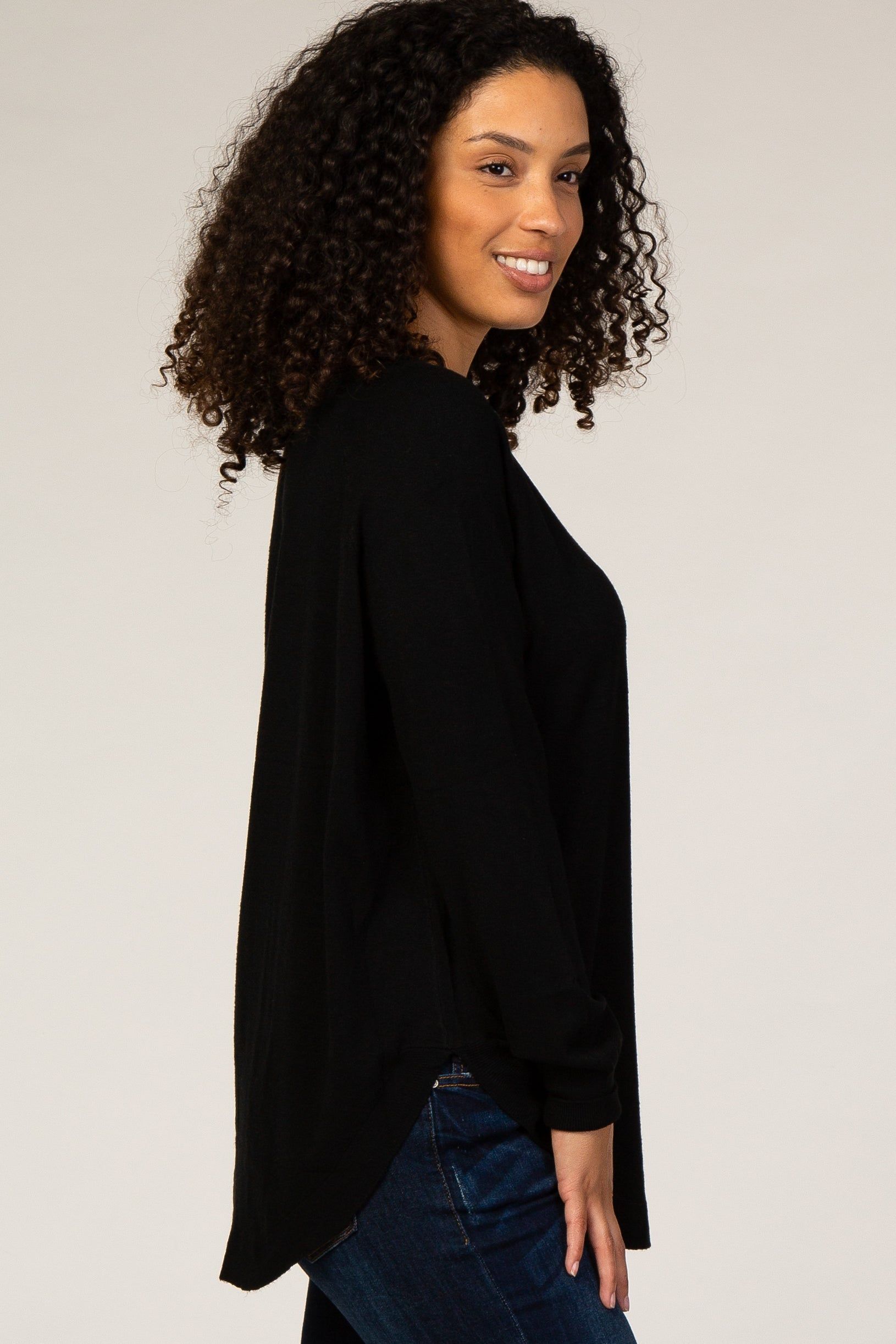 Black Soft Sweater sold by Pinkblush product image thumbnail 2