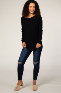 Black Soft Sweater sold by Pinkblush