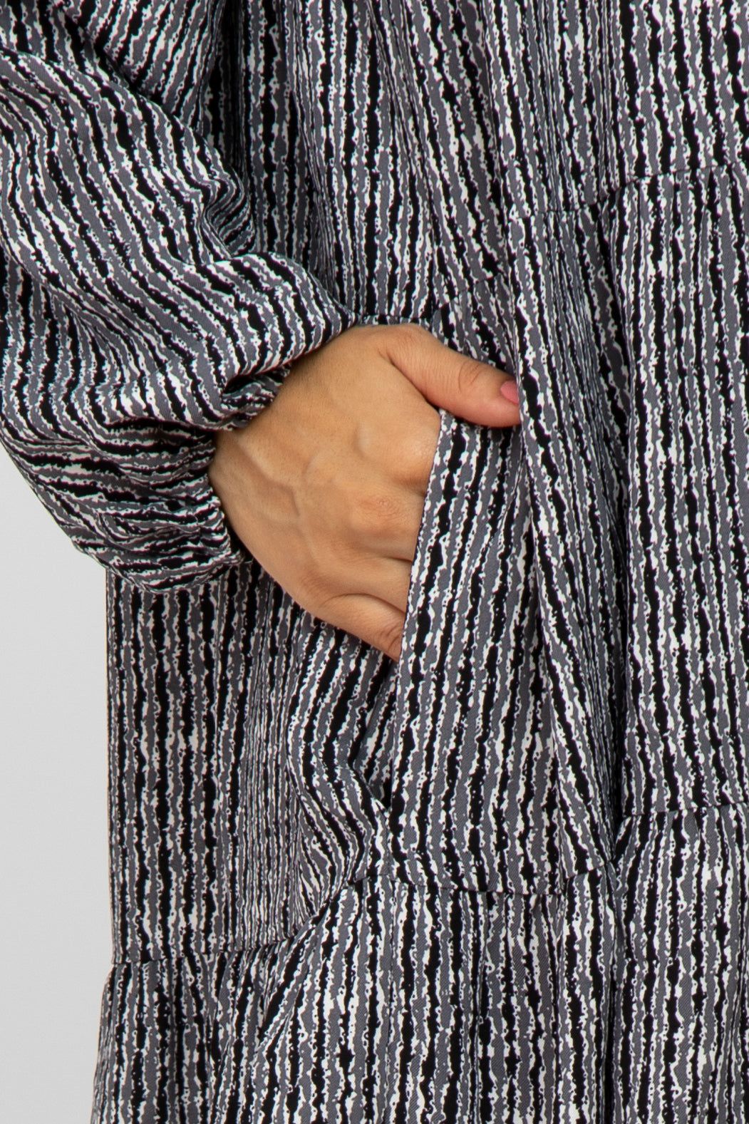 Charcoal Printed Tiered Dress sold by Pinkblush product image thumbnail 5