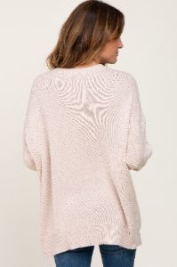 Beige Ribbed Trim Sweater sold by Pinkblush