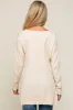 Cream Oversized Knit Side Slit Maternity Top sold by Pinkblush