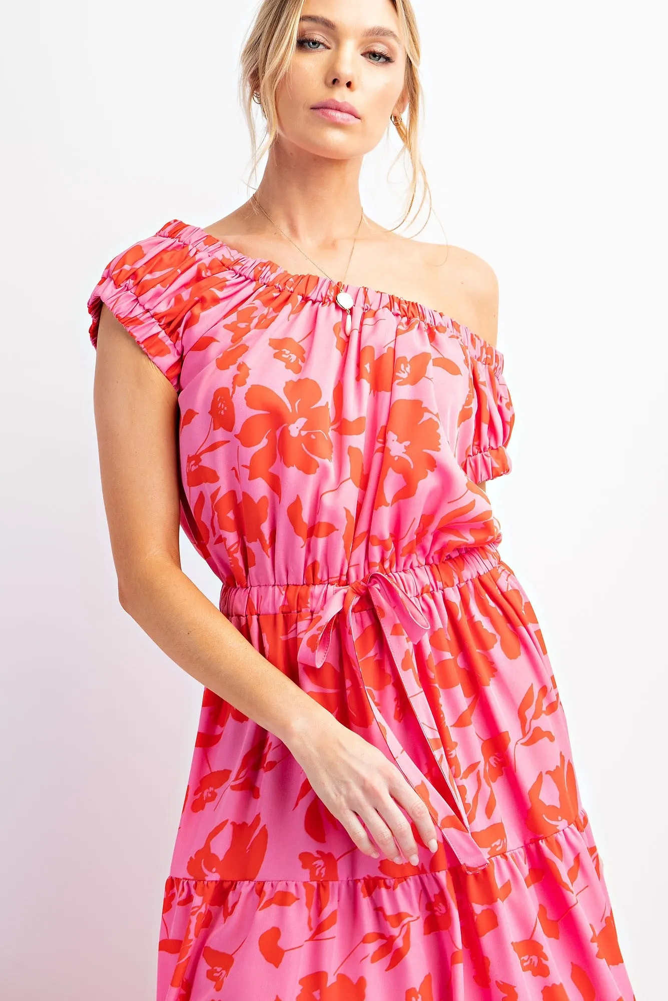 Pink Red Floral Print Maxi Dress sold by Pinkblush product image thumbnail 5