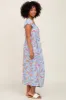 Light Blue Floral Back Cutout Midi Dress sold by Pinkblush