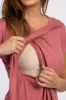 Mauve Layered Wrap Front Nursing Top sold by Pinkblush