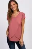 Mauve Layered Wrap Front Nursing Top sold by Pinkblush