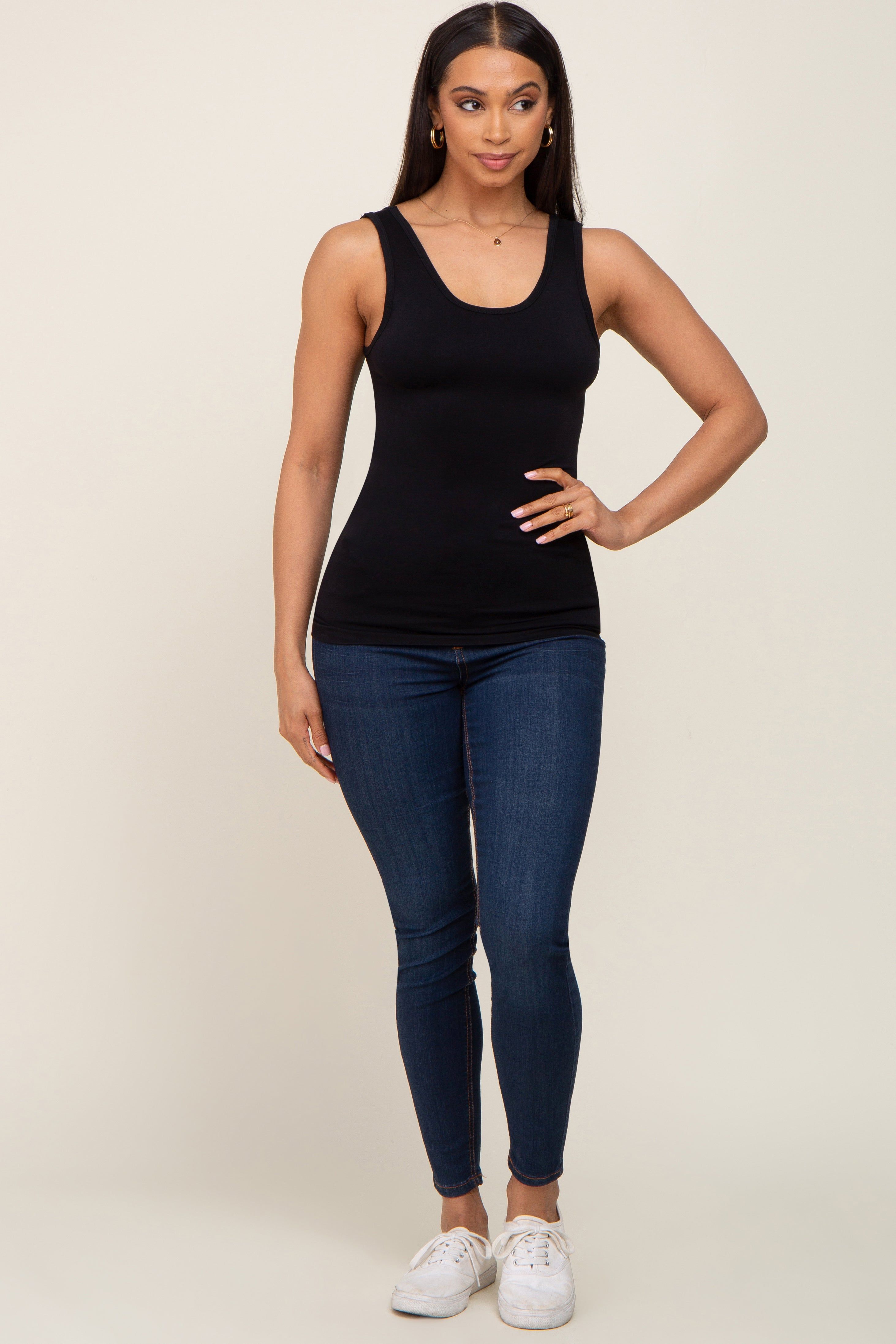 Black Seamless Tank Top sold by Pinkblush product image thumbnail 4