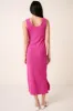 Fuchsia Ribbed Side Slit Maxi Dress sold by Pinkblush