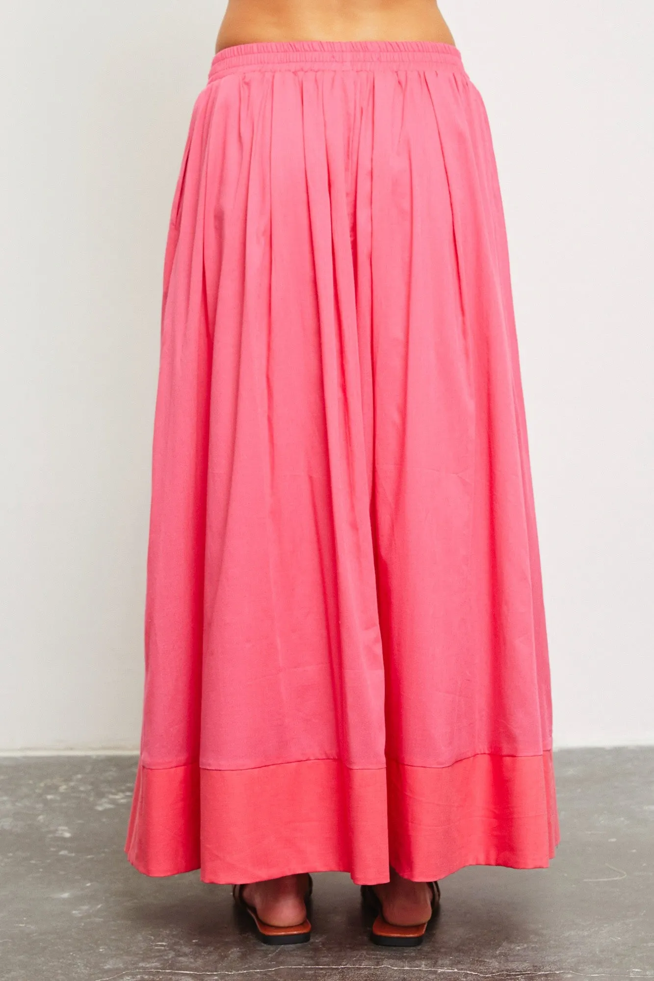 Magenta Colorblock Maxi Skirt sold by Pinkblush product image thumbnail 4