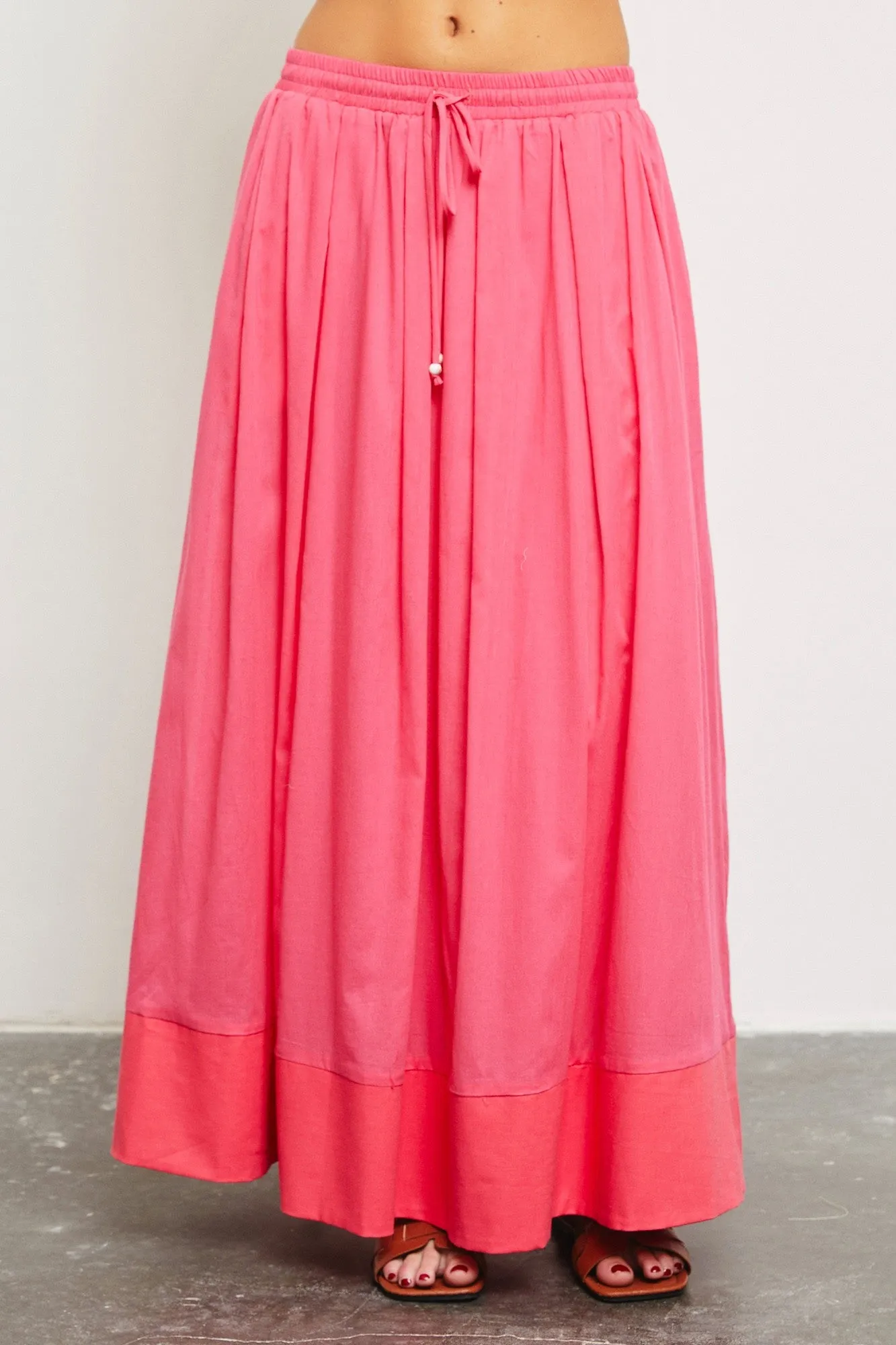 Magenta Colorblock Maxi Skirt sold by Pinkblush product image thumbnail 2