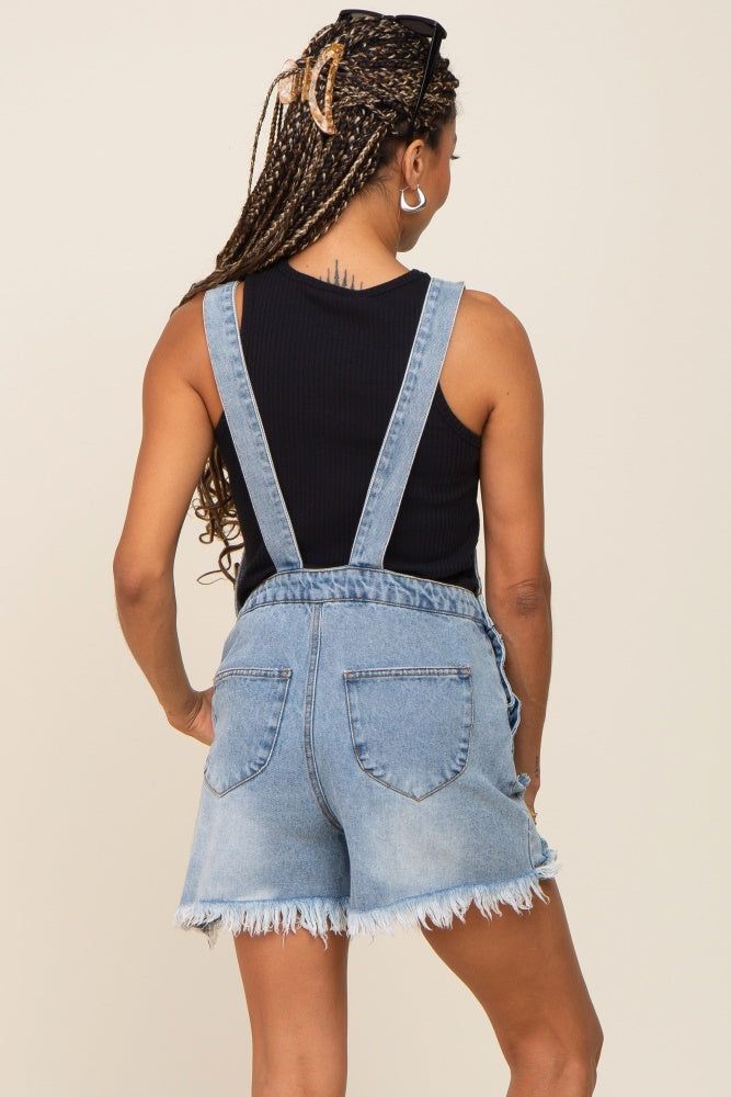 Blue Distressed Short Overalls sold by Pinkblush product image thumbnail 3