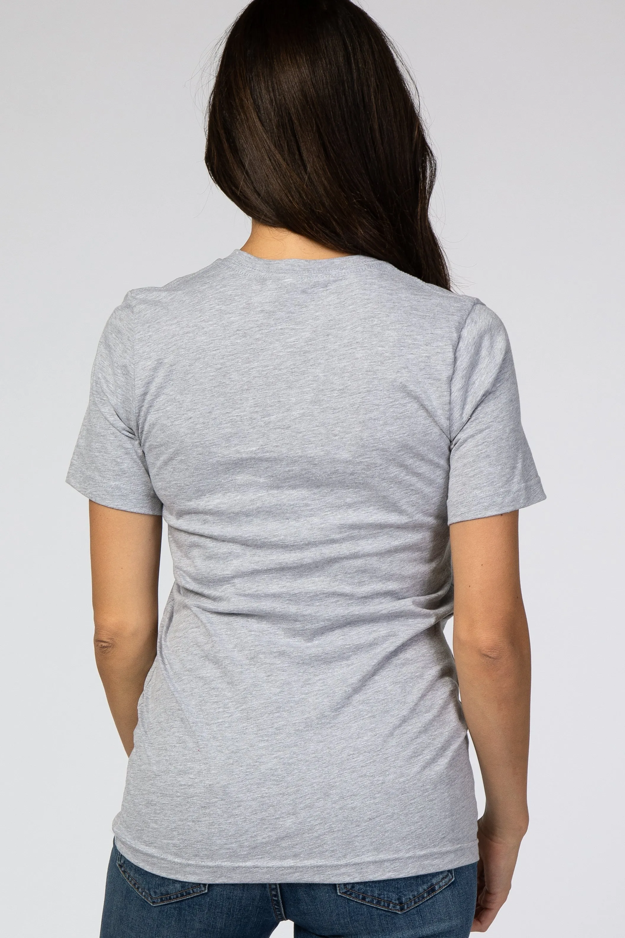 Heather Grey Short Sleeve Top sold by Pinkblush product image thumbnail 3