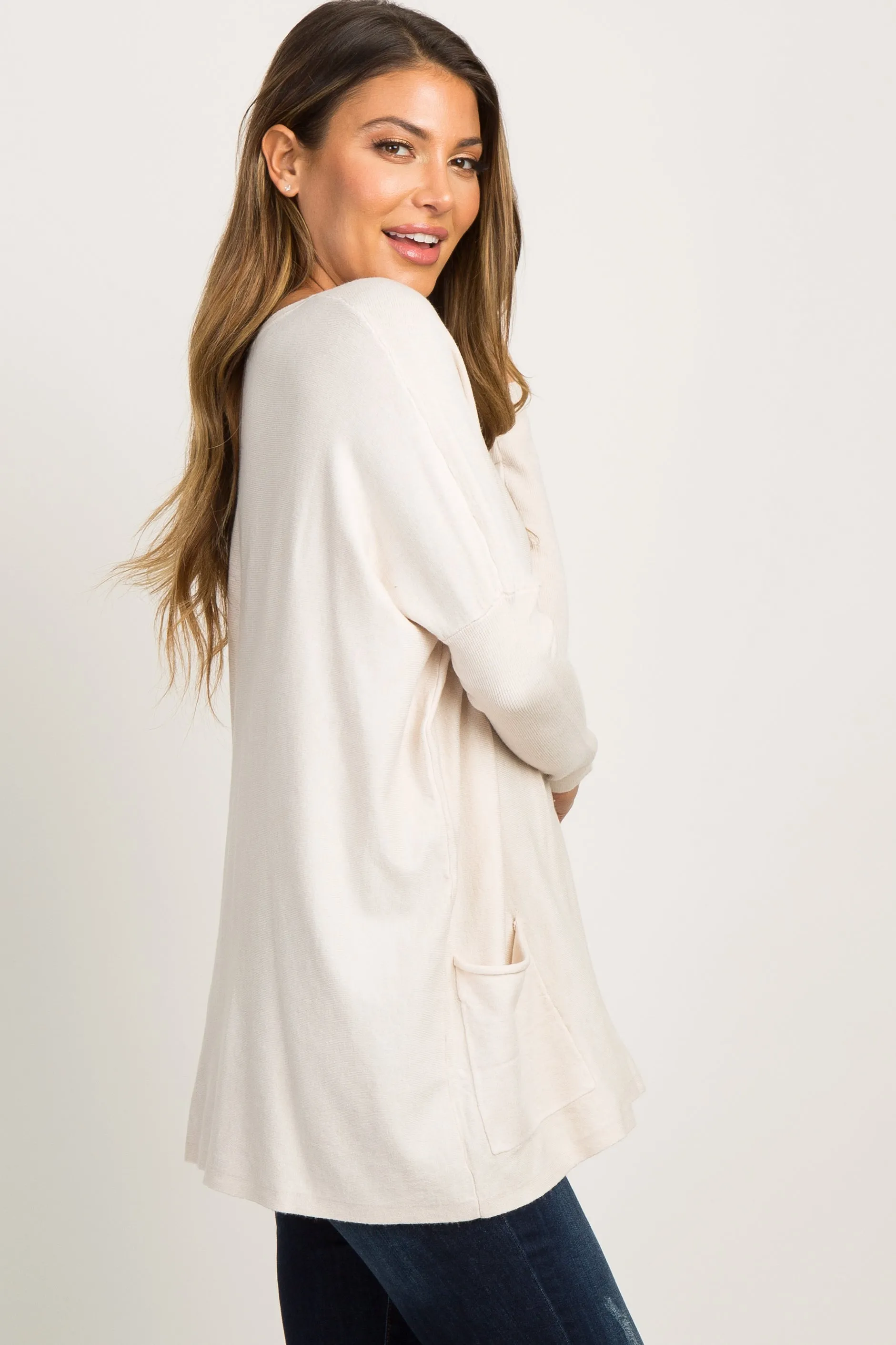 Beige Pocketed Dolman Sleeve Top sold by Pinkblush product image thumbnail 3