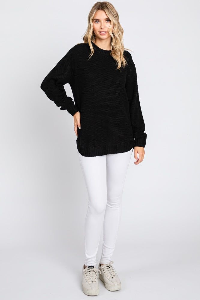 Black Knit Pullover Sweater sold by Pinkblush product image thumbnail 4