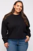 Black Soft Knit Fleece Lined Plus Sweatshirt sold by Pinkblush